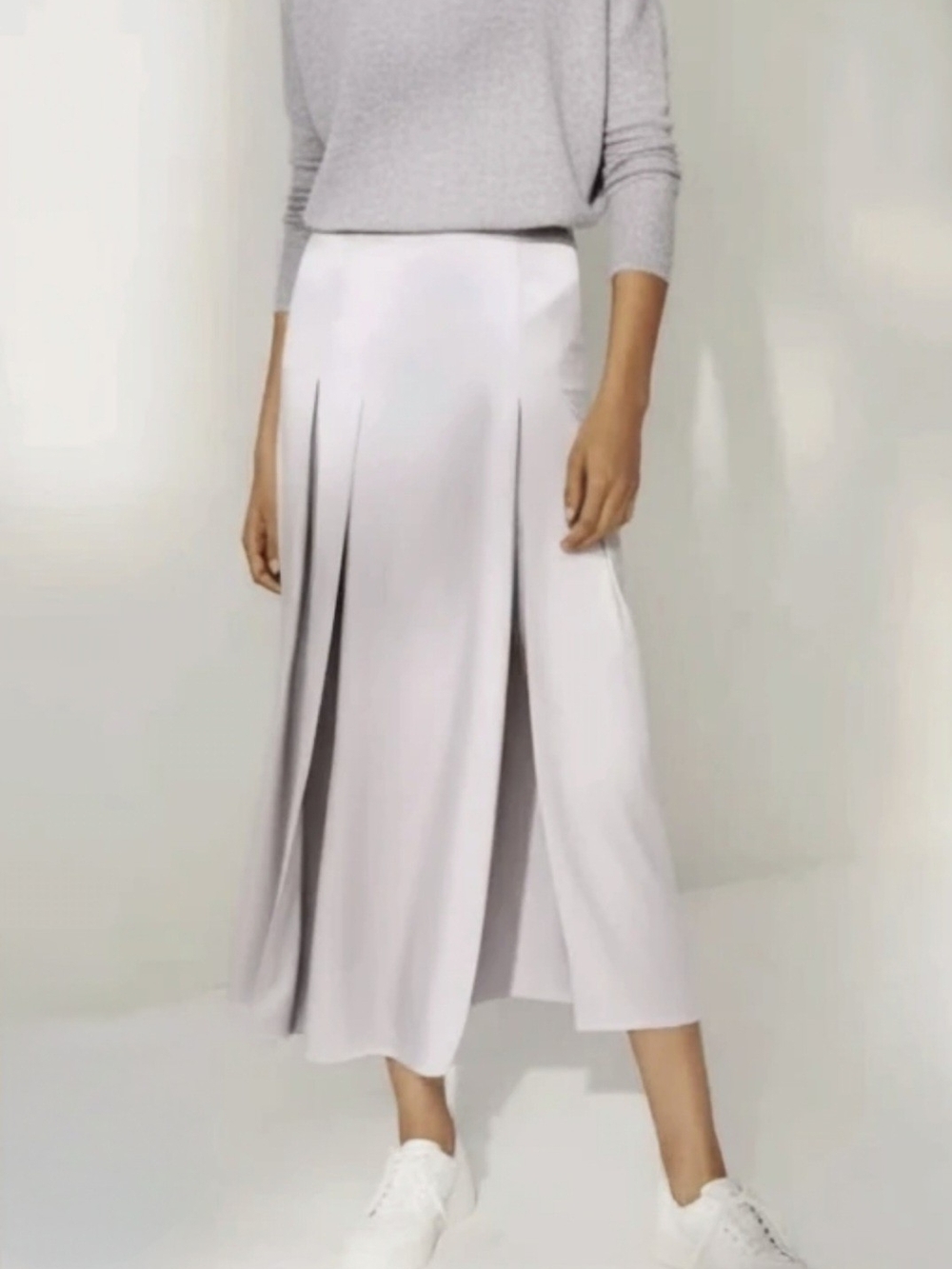Women's Club Monaco Light Gray Midi Skirt